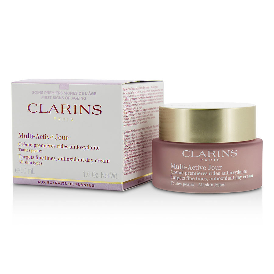 Clarins multiactive day targets fine lines antioxidant day cream for all skin types 50ml/1.6oz