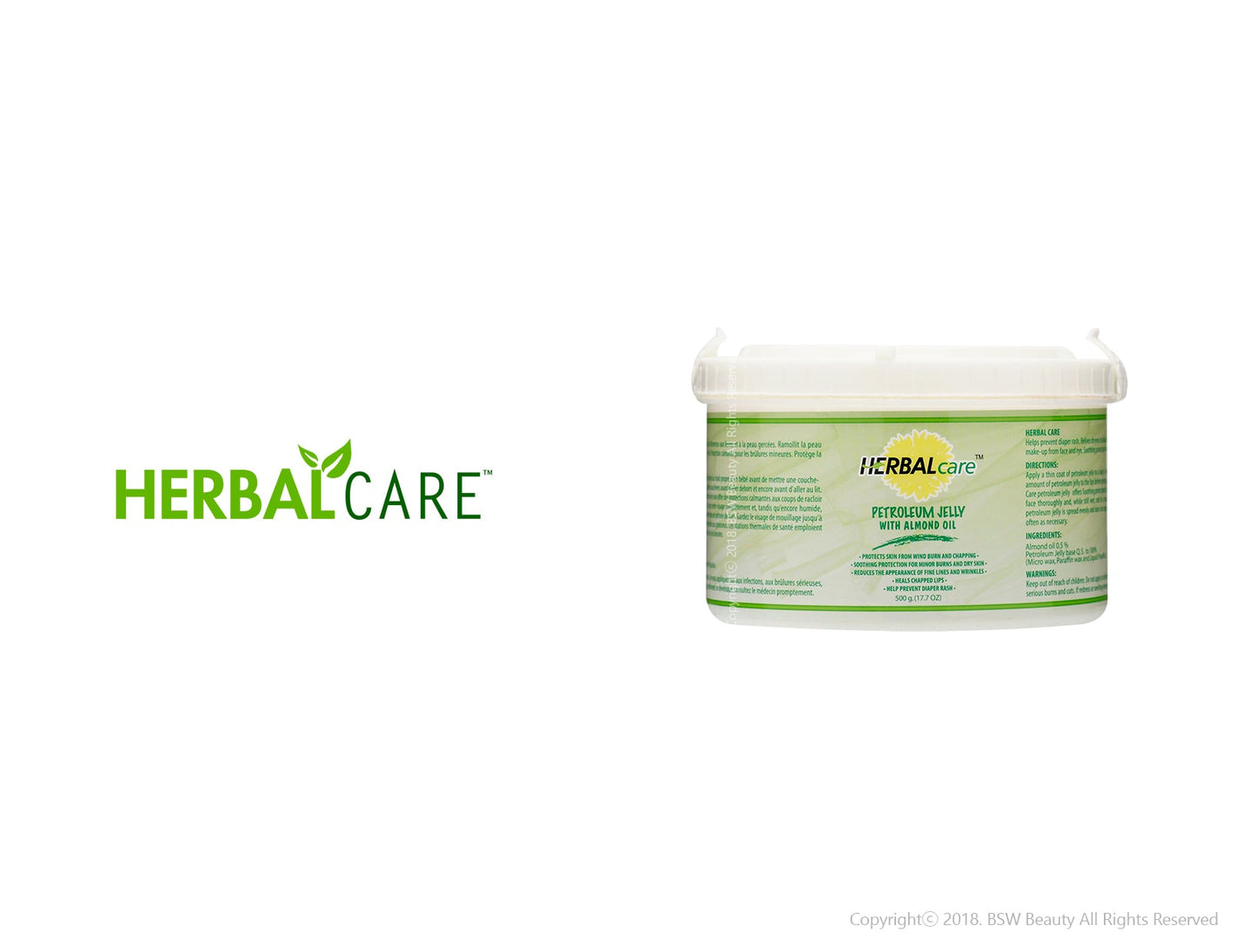 HERBAL CARE PETROLEUM JELLY WITH ALMOND OIL 17.7oz