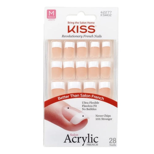 Kiss Nails Salon Acrylic French Nail Kit - Sugar Rush