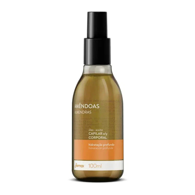 Farmax Amendoa Almond Hair Body Spray Oil 100ml / 3.38 fl oz