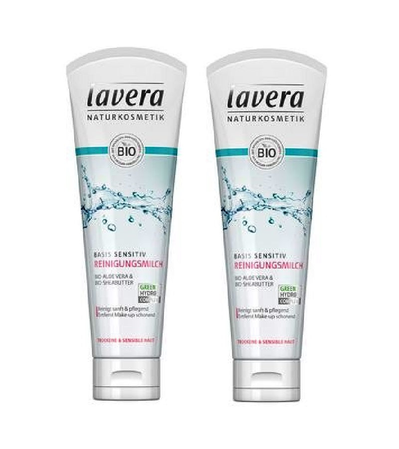 2xPack Lavera Organic Basic Sensitive Cleansing Milk - 250 ml