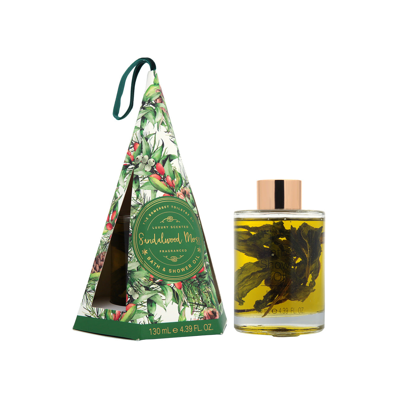 The Somerset Toiletry Company Festive Bath & Shower Oil - Sandalwood Moss 130ml