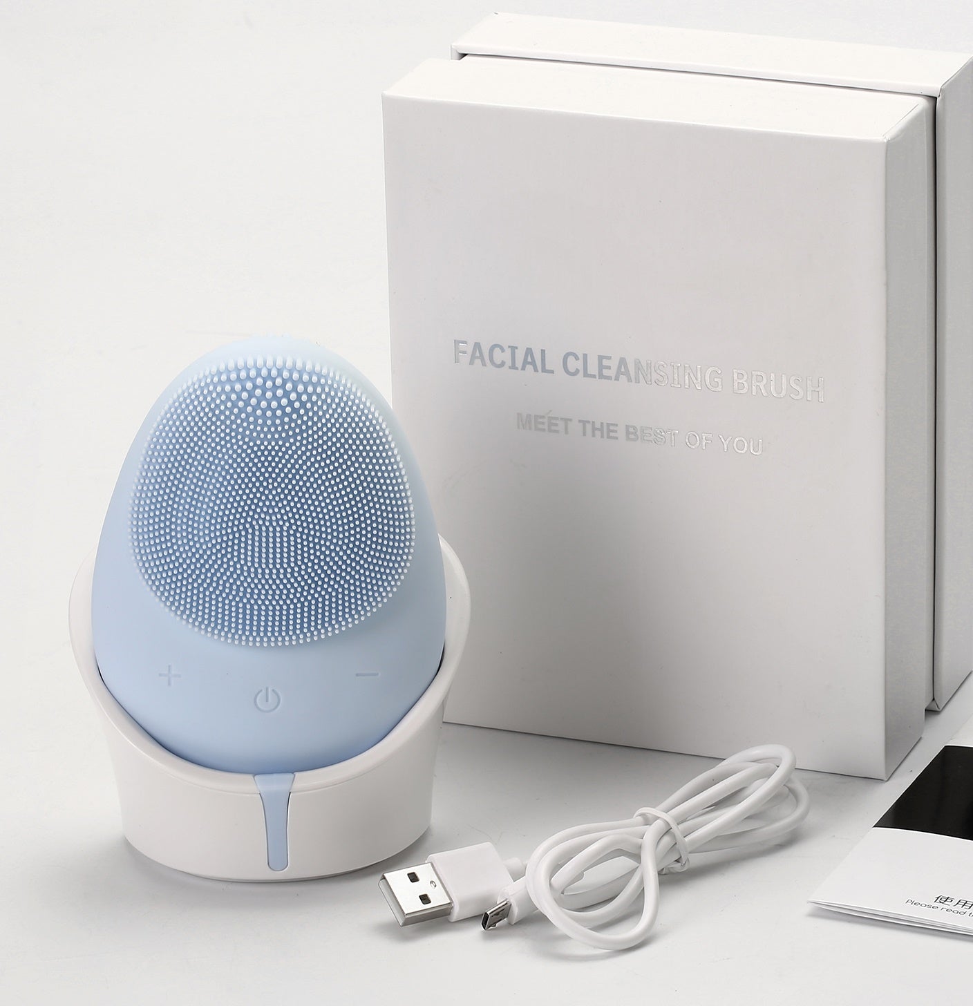 Mellow W-SONIC Silicone Facial Cleansing Brush by ZAQ Skin & Body