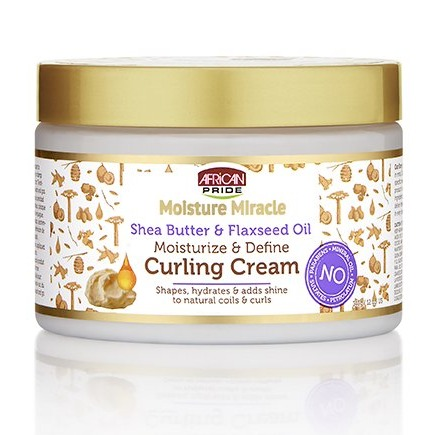 African Pride Moisture Miracle Shea Butter and Flaxseed Oil Curl Cream - 12 oz