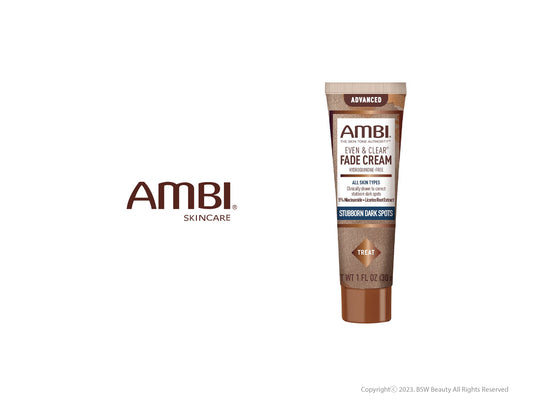 AMBI EVEN & CLEAR FADE CREAM STUBBORN DARK SPOTS ALL SKIN TYPES 1OZ