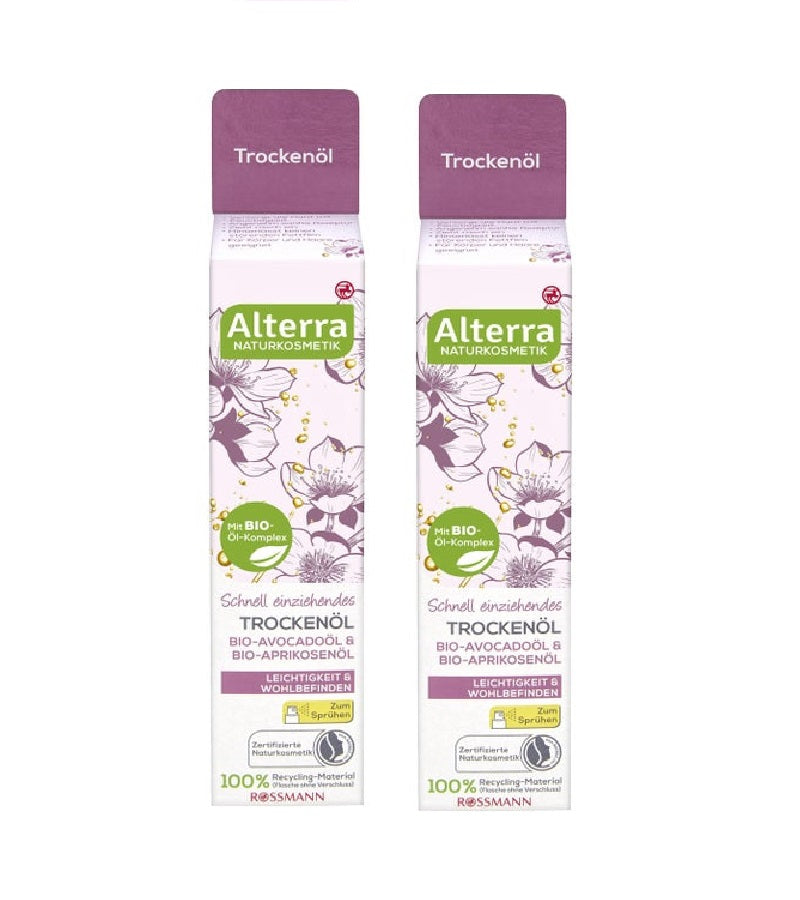 2xPack Alterra Organic Avocado & Apricot Drying Oil  - 200 ml