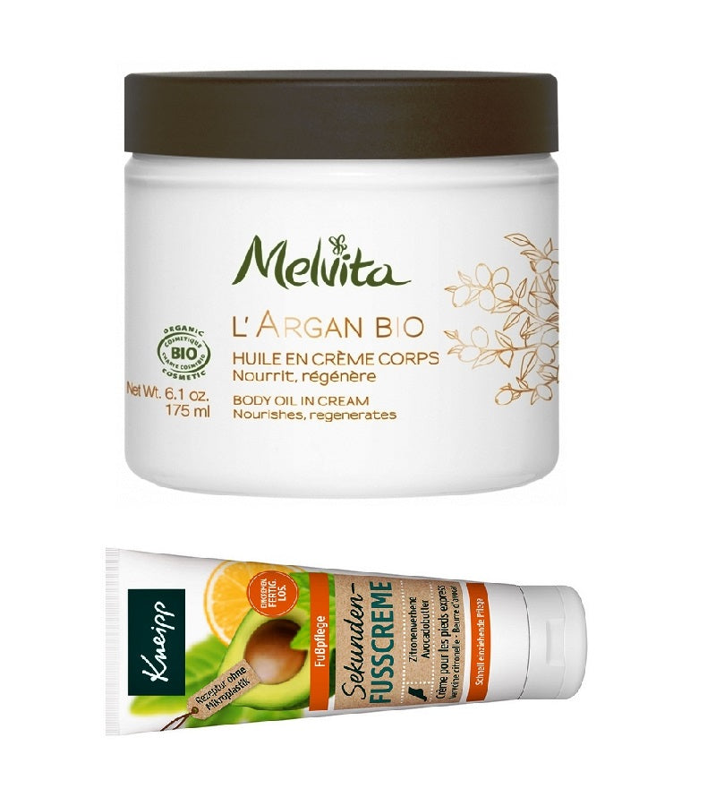 Melvita ORGANIC BODY OIL IN CREAM L'ARGAN BIO - 175 ml +FREE FREE Kneipp Second Foot Cream 75 ml
