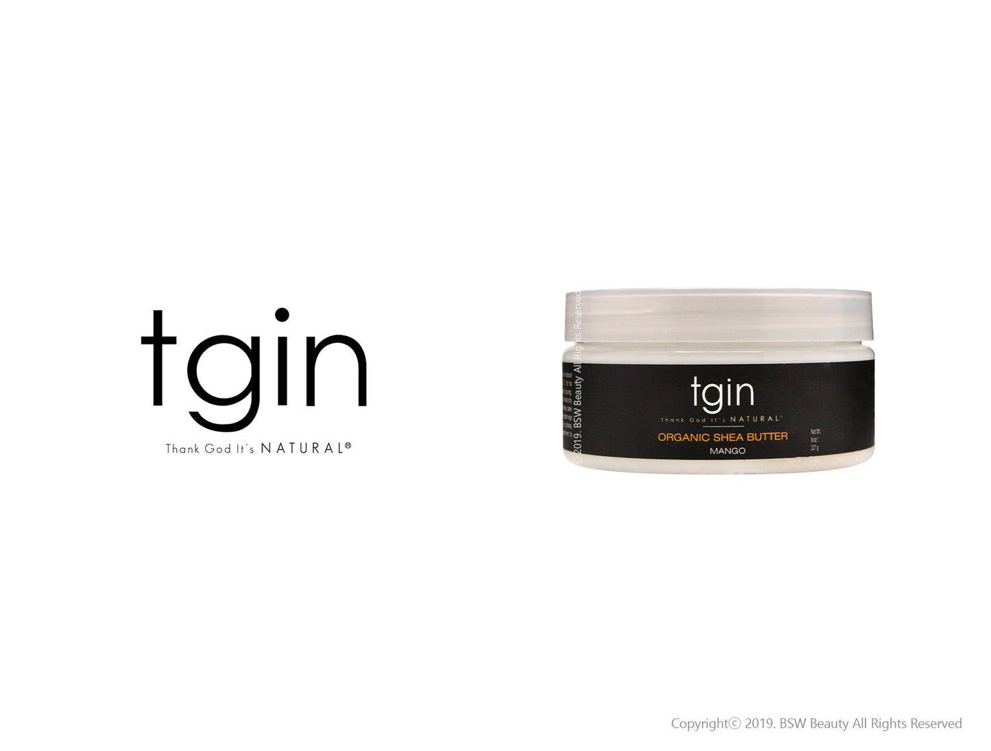 TGIN ORGANIC AFRICAN SHEA BUTTER - MANGO 8oz