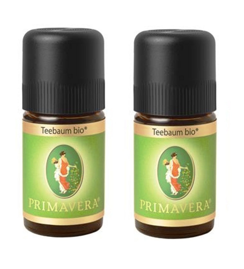 2xPack PRIMAVERA Organic Tea Tree Oil - 5 ml each