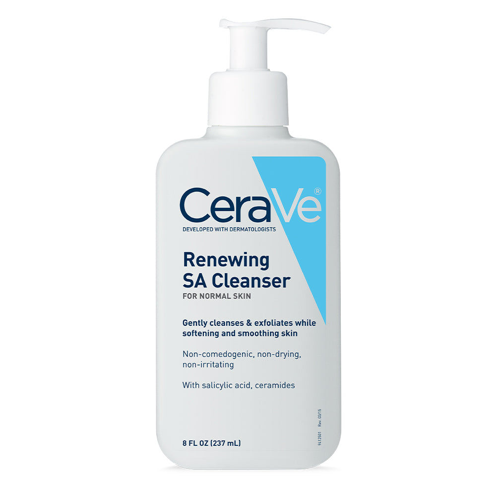 CeraVe Salicylic Acid Cleanser 8 Fl. oz/237ml – Renewing Exfoliating Face Wash with Vitamin D for Rough & Bumpy Skin - The Original CeraVe Imported from USA