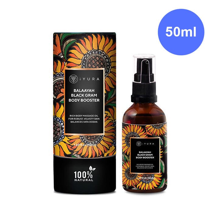Balaayah Black Gram Body Booster:- Body Oil iYURA 1.69 fl oz (50 ml)