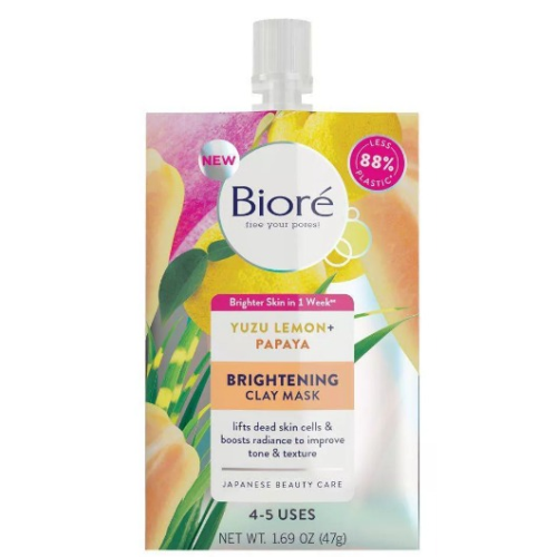 Biore Brightening Clay Mask - Yuzu Lemon and Papaya - 1.69oz