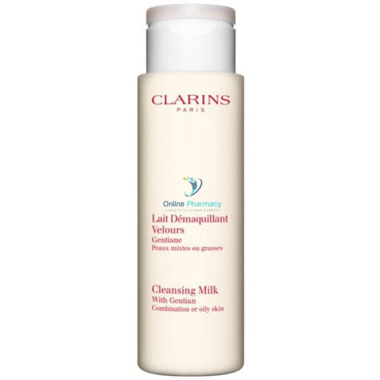 Clarins Cleansing Milk for Oily to Combination Skin- Cleanses Eye Makeup