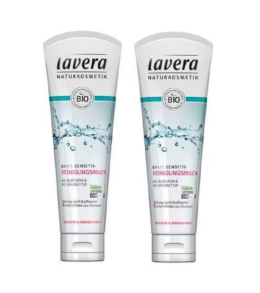 2xPack Lavera Organic Basic Sensitive Cleansing Milk -  250 ml