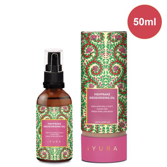 Mehfranz Deodorizing Oil - For A Naturally Soft, Clean and Fresh-Smelling Body - Pick Your Size Body Oil iYURA 1.69 fl oz (50 ml)