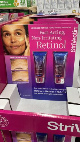 NEW StriVectin Advanced Retinol Nightly Renewal Moisturizer 2 Pack 1.0 Oz
